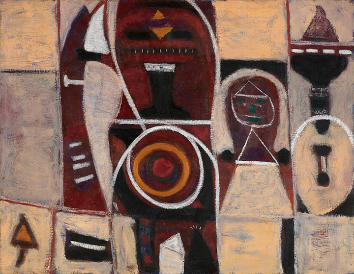 Adolph Gottlieb, American (1903-1974). Pink and Indian Red, 1946.