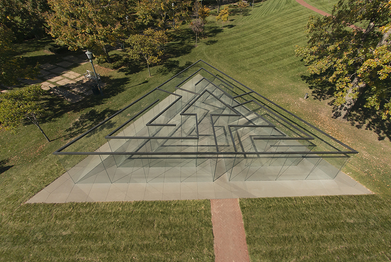 Robert Morris, American (b. 1931). Glass Labyrinth, 2013.