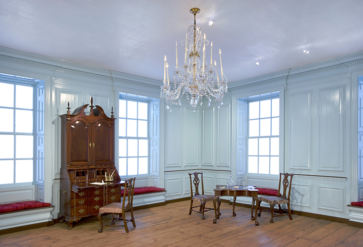 Hall from the Robert Hooper House (Danvers, Massachusetts), ca. 1754.