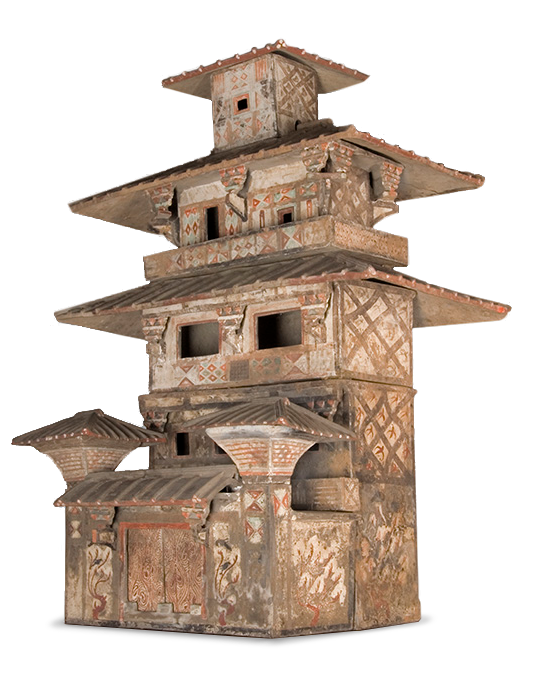 Model of a Multi-Storied Tower, Chinese, Eastern Han Dynasty (206 B.C.E.–220 C.E.), 1st century C.E.