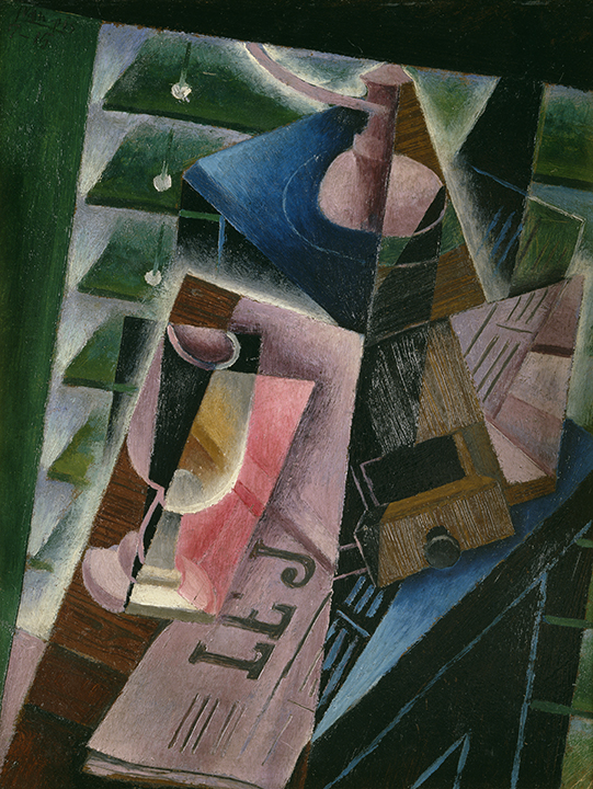 Juan Gris, Spanish (1887-1927). Coffee Grinder and Glass, 1915.