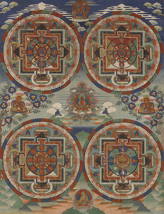 Four Mandalas, Central Tibet, 18th century, Menri Serma style (16th–20th century).