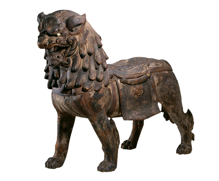 Striding Lion: Mount for the Buddhist Deity Monju, Mid-13th century. Japanese.