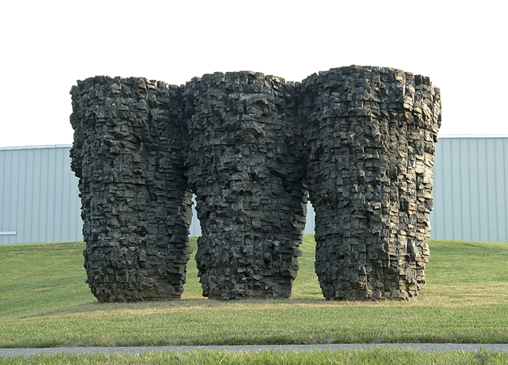 Ursula von Rydingsvard, American (b.1949). Three Bowls, 1990.