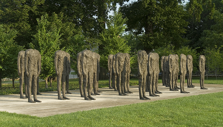 Magdalena Abakanowicz, Polish (b. 1930). Standing Figures (Thirty Figures), 1994-1998.