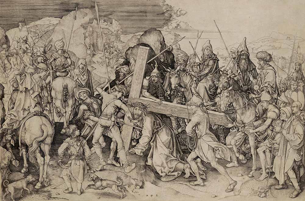 The Large Bearing of the Cross by Martin Schongauer