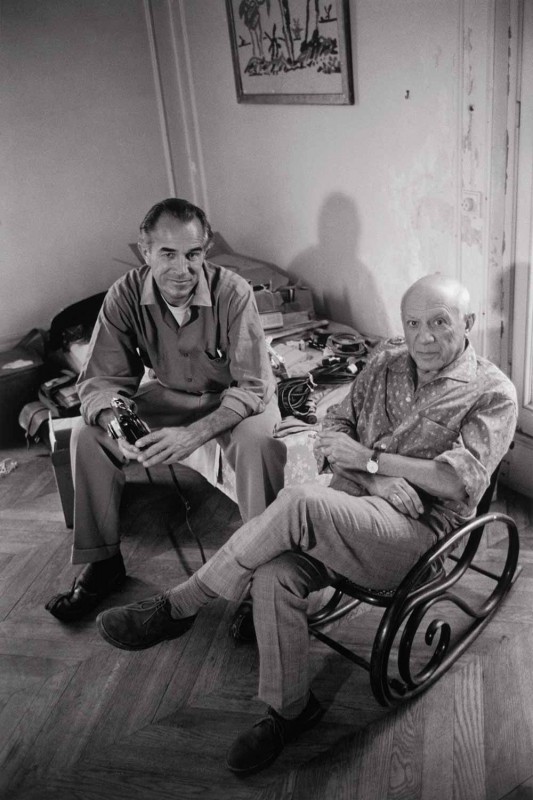 David Douglas Duncan with Pablo Picasso by Gjon Mili