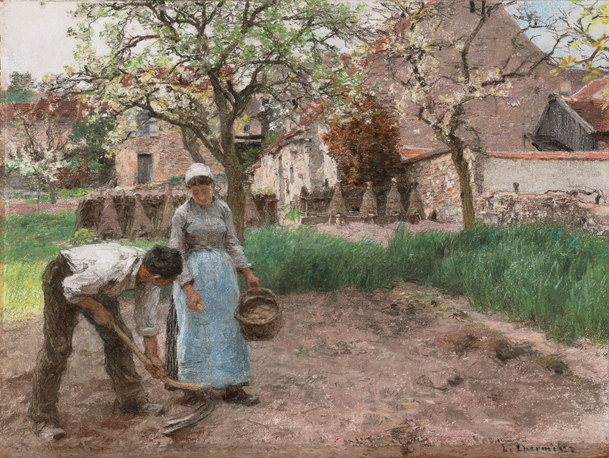 Potato Planting in the Spring by Léon-Augustin Lhermitte