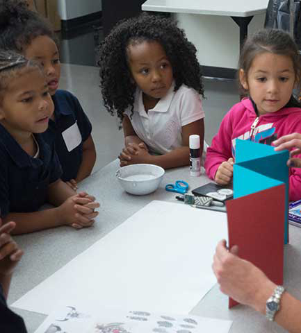 Children learning about color