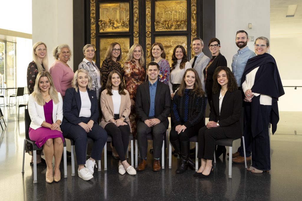 A group of FOA council members in front of the Gates of Paradise.