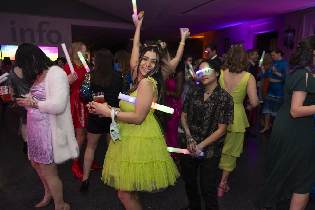 Guests dance at the Party Arty fundraiser at the Nelson-Atkins.