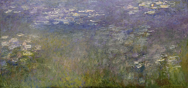 Impressionist painting of water lilies.