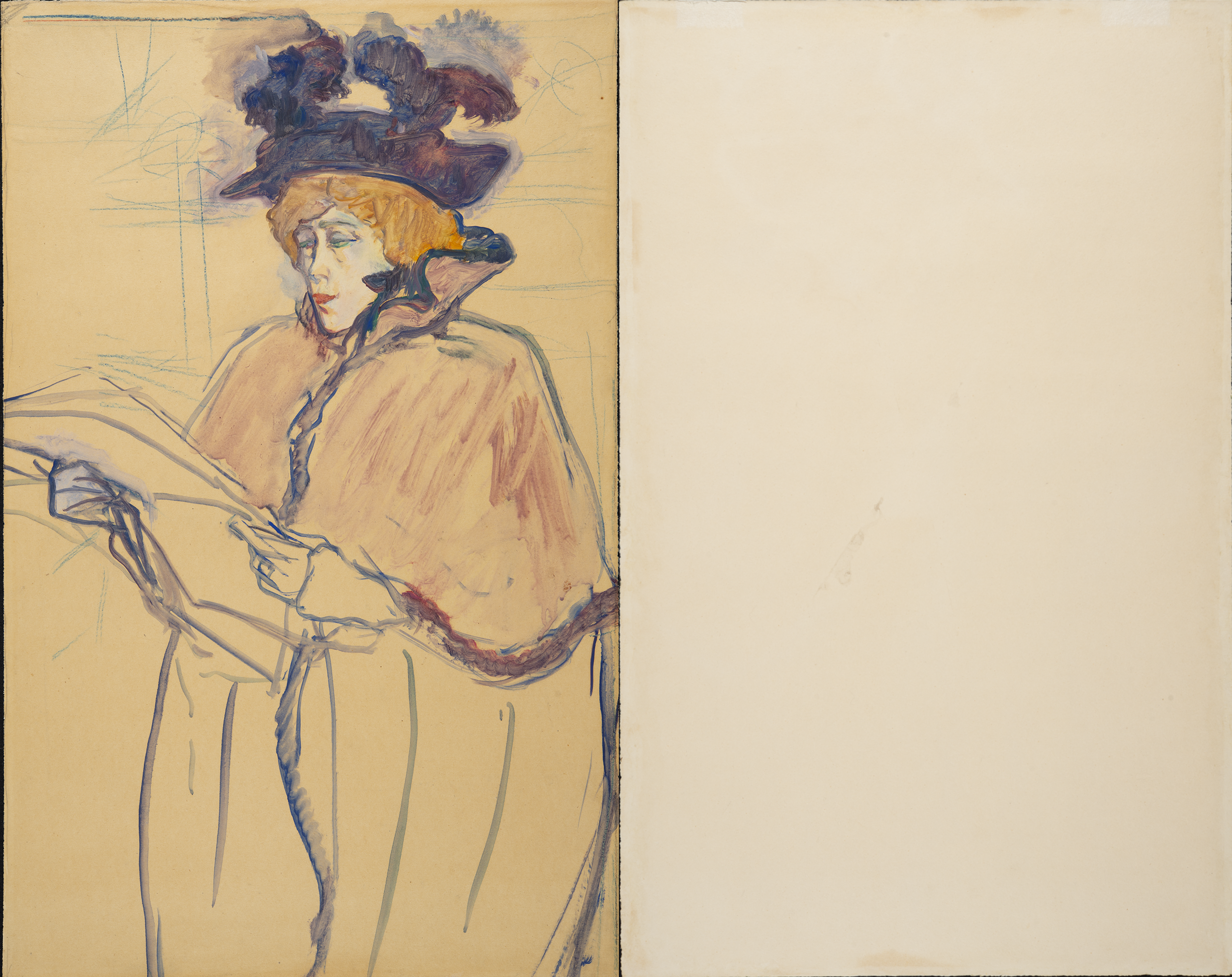 Toulouse-Lautrec, Jane Avril Looking at a Proof
